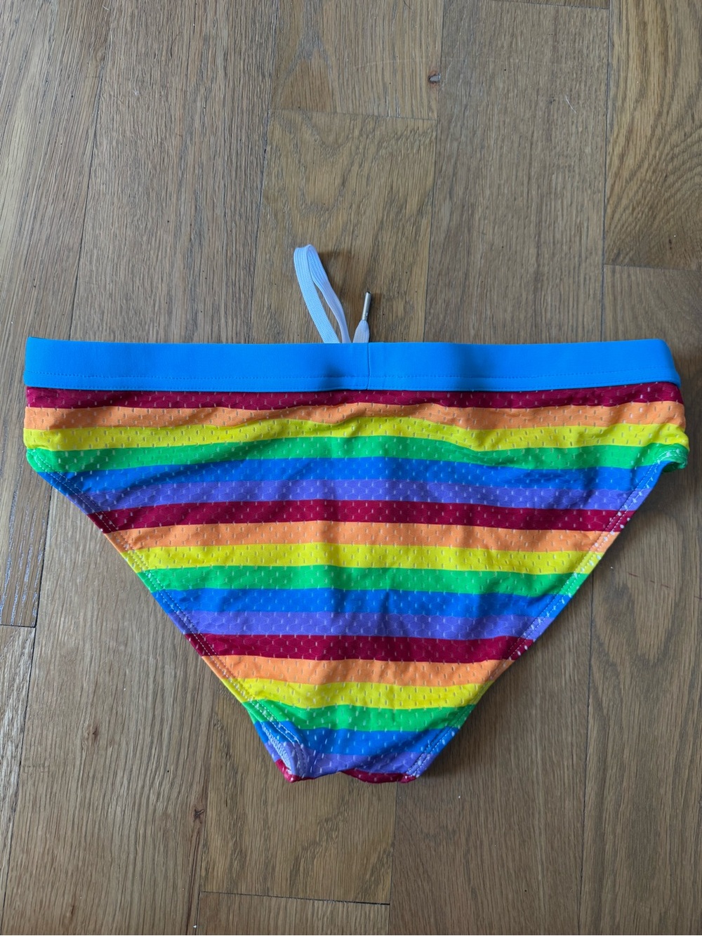 ANDREW CHRISTIAN Men’s Rainbow Stripe Swim Briefs - Picture 2 of 3